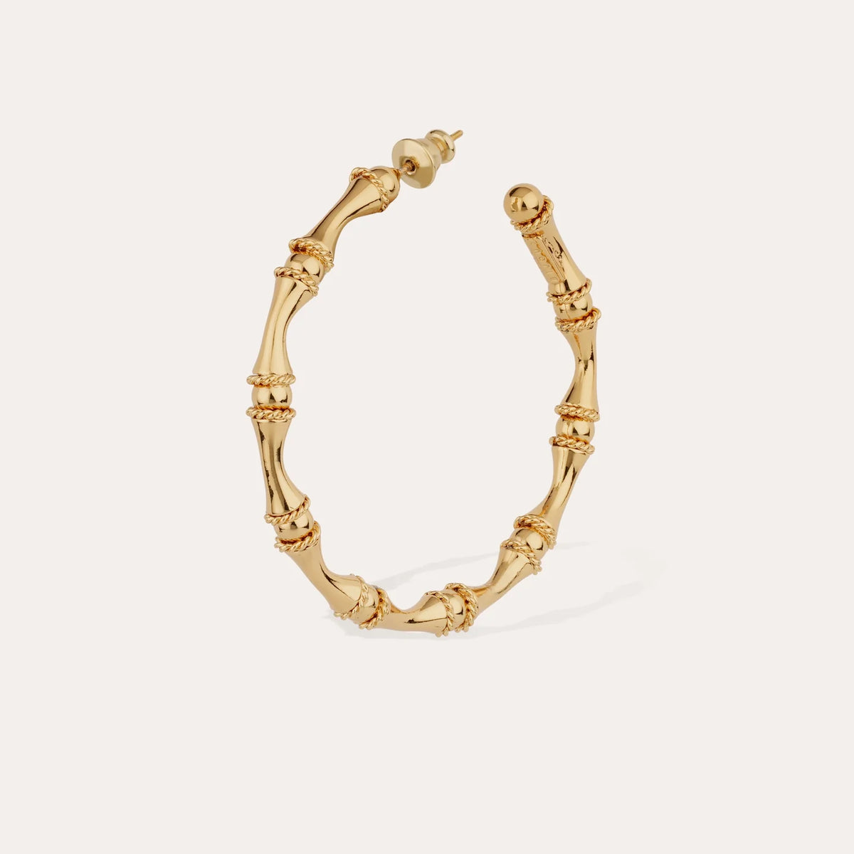 Bambou Gold-Plated Hoop Earrings