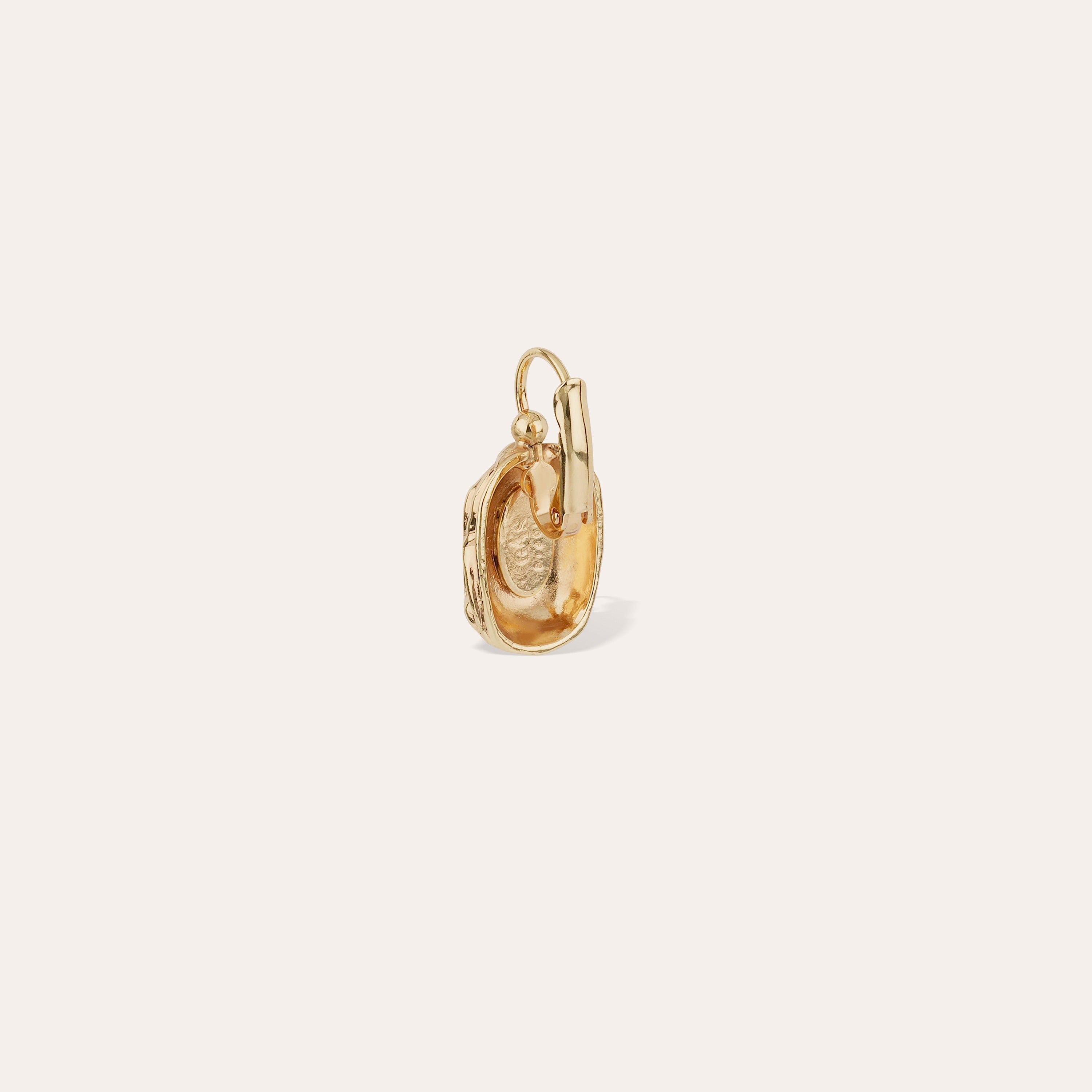 Scaramouche Gold-Plated Enamel Earrings - Ivory