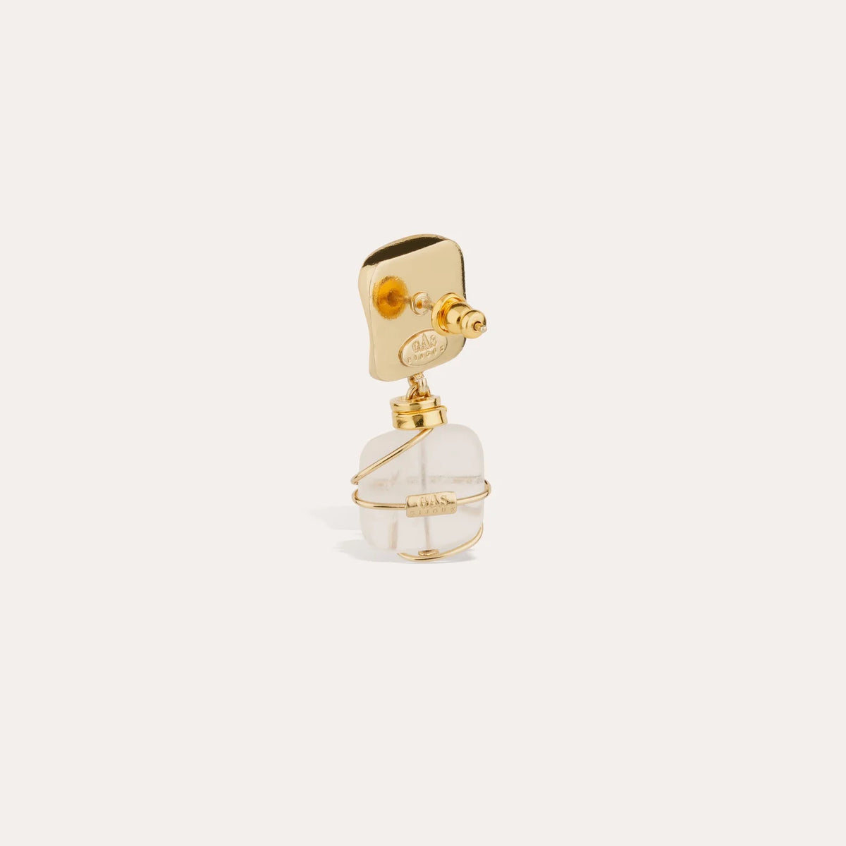 Rainbow Square Gold-Plated Earrings – Small