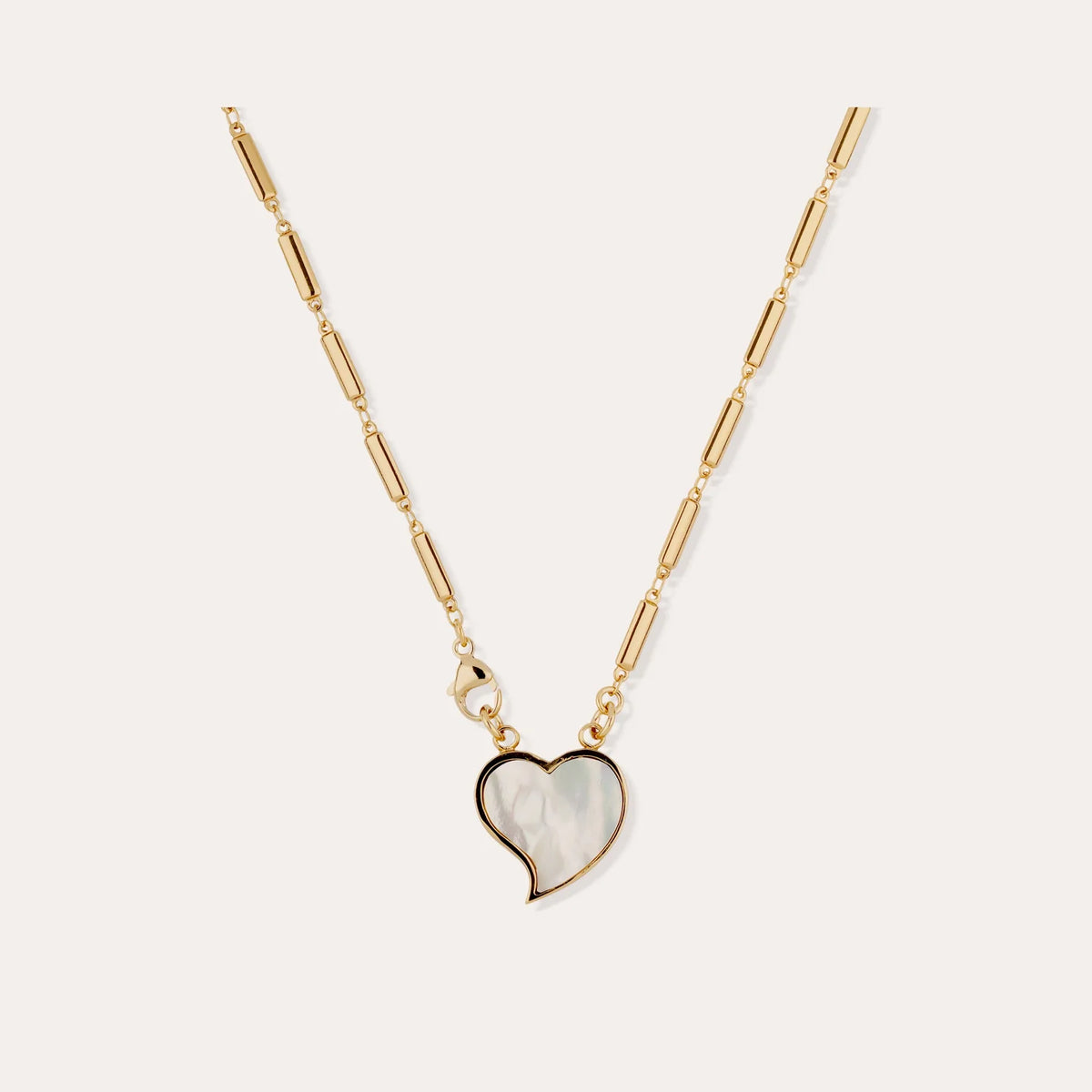 Mirage Heart Necklace – Small – White Mother-of-Pearl
