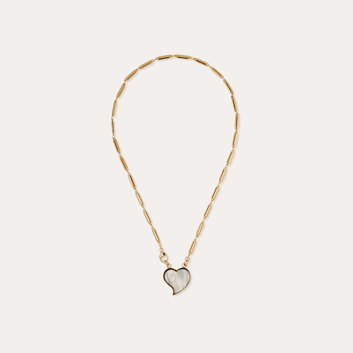 Mirage Heart Necklace – Small – White Mother-of-Pearl
