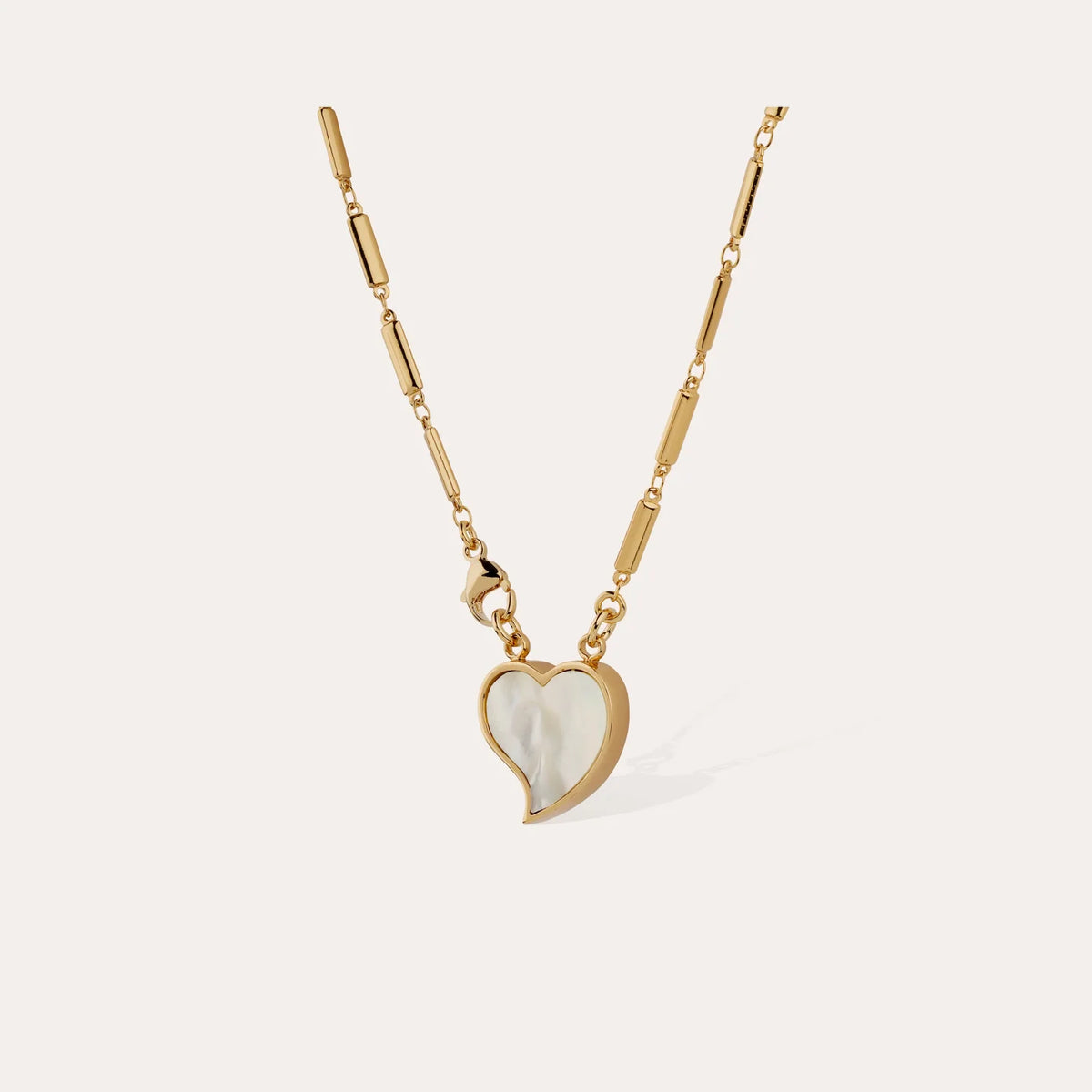 Mirage Heart Necklace – Small – White Mother-of-Pearl