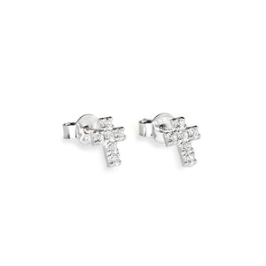 Earrings Cross Zircons