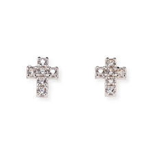 Load image into Gallery viewer, Earrings Cross Zircons
