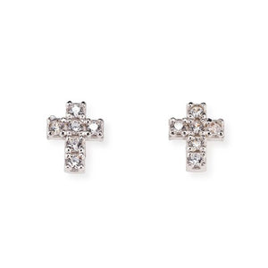 Earrings Cross Zircons