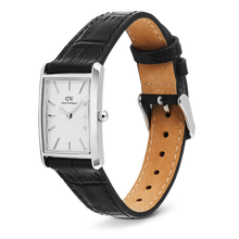 Load image into Gallery viewer, Bound Black Crocodile Guilloché Silver
