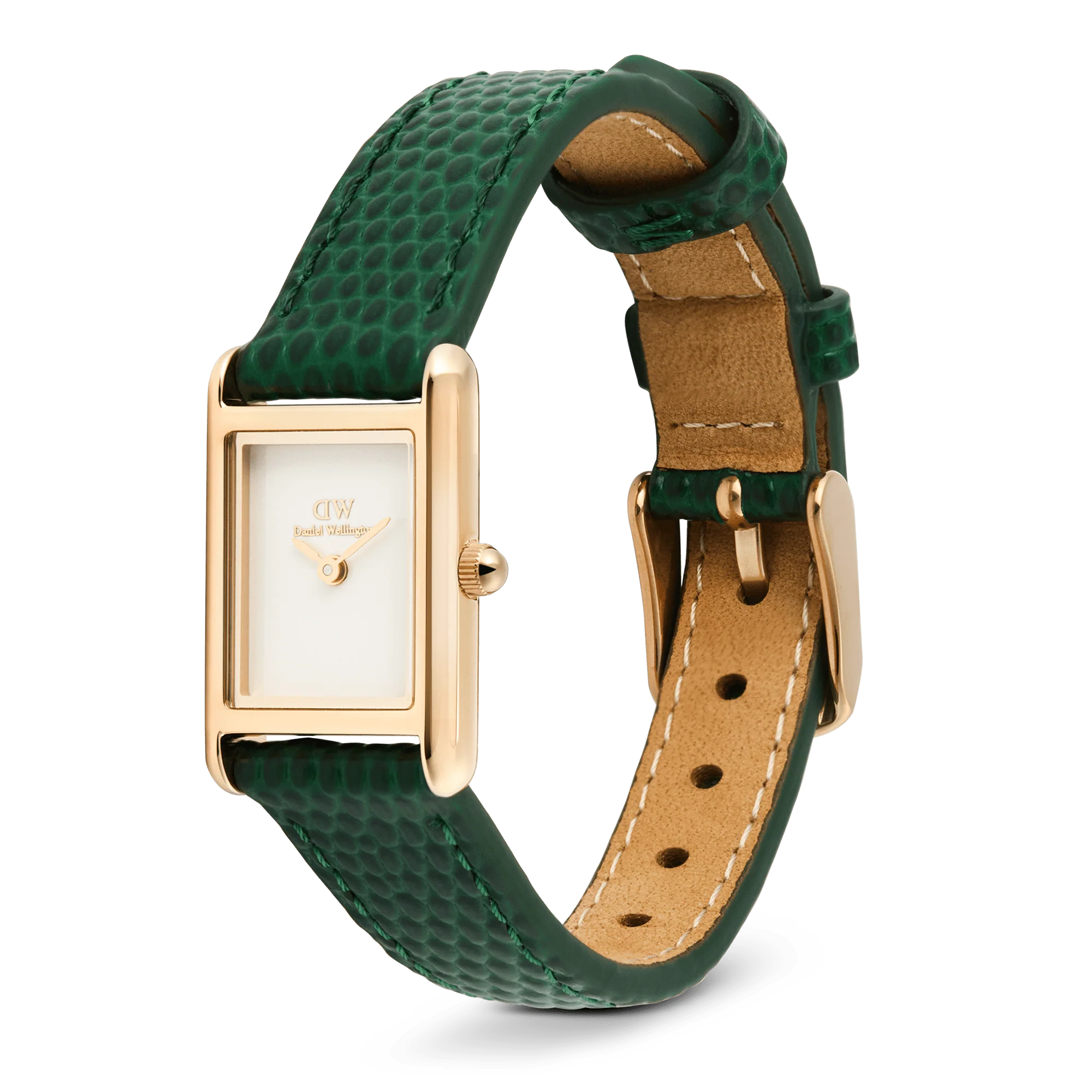 Bound Mini Green Lizard Rose Gold