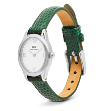 Load image into Gallery viewer, Ophelia Mini Green Lizard White Guilloché Silver
