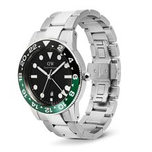 Load image into Gallery viewer, Iconic GMT Link Black Green Ceramic Bezel Silver
