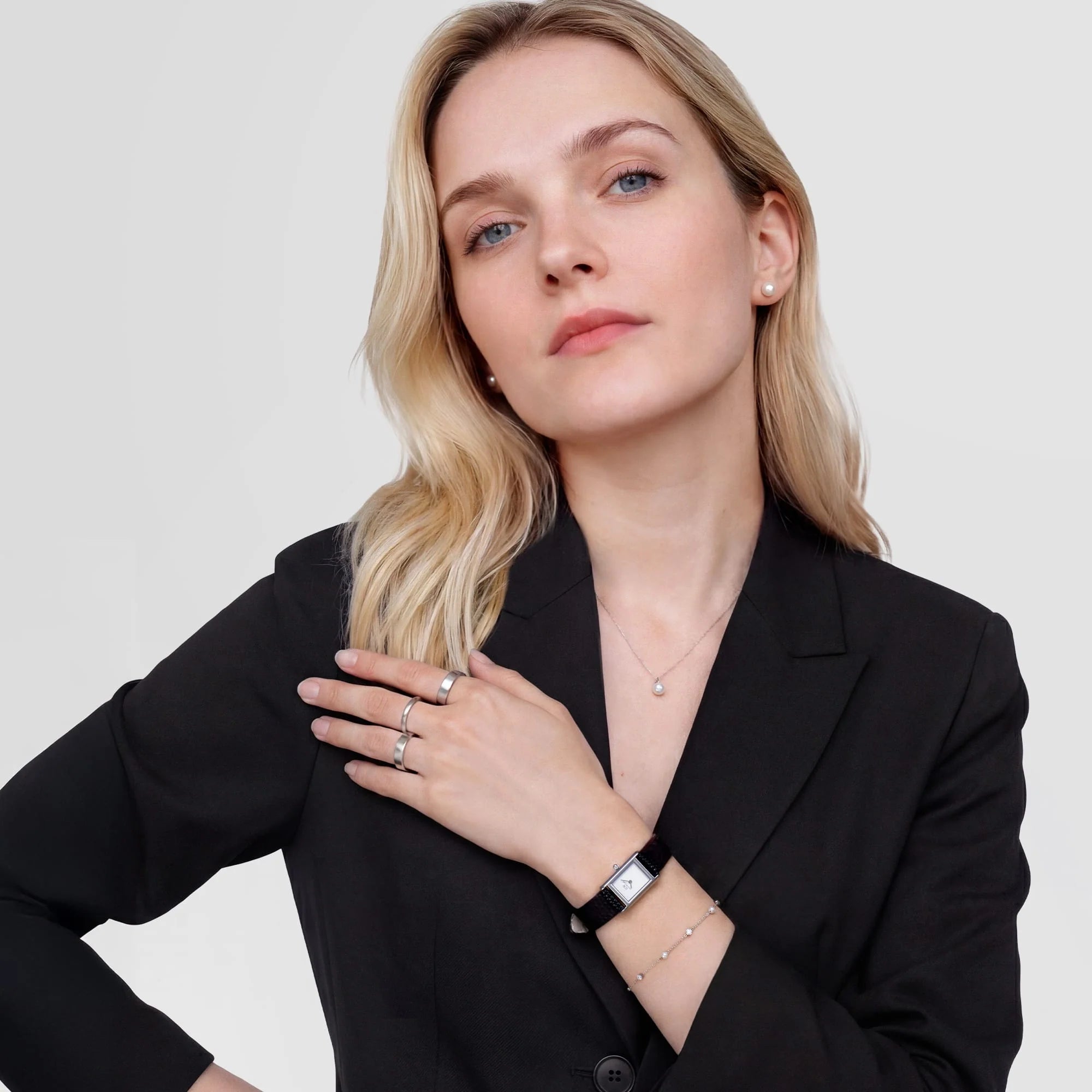 Bound Mini Black Lizard Silver