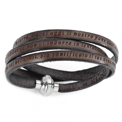 Lord's prayer deals leather bracelet