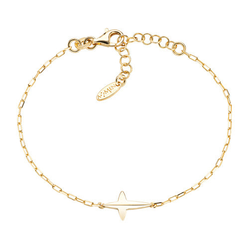 Pointed Cross Bracelet-Gold