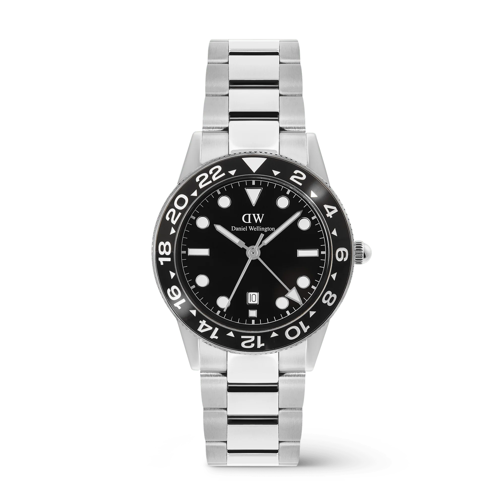 Iconic Gmt Link Black Ceramic Bezel Silver