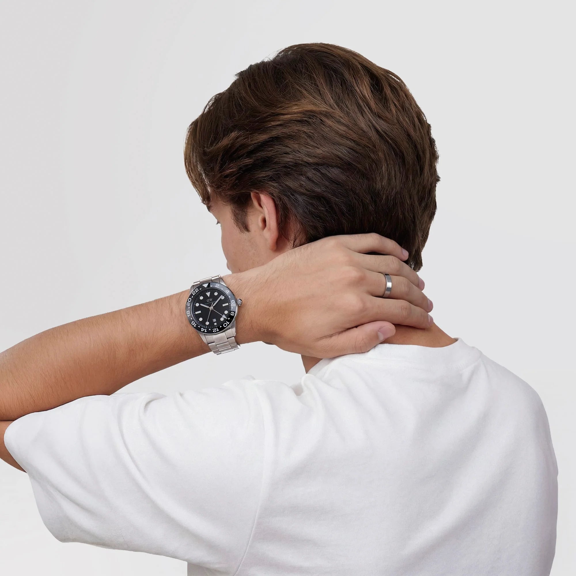 Iconic Gmt Link Black Ceramic Bezel Silver