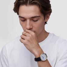 Load image into Gallery viewer, Classic Roman Numerals Date Black Croc Belly Gold
