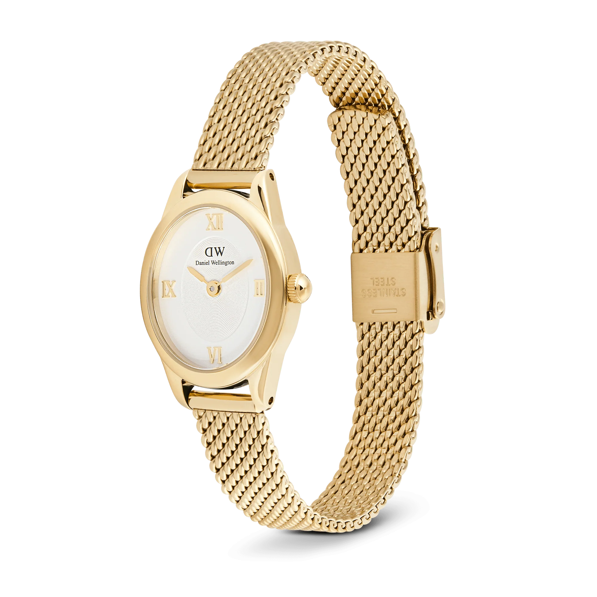 Ophelia Mini Mesh White Gold