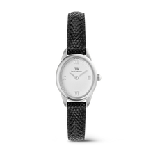 Load image into Gallery viewer, Ophelia Mini Black Lizard White Guilloché Silver
