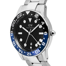 Load image into Gallery viewer, Iconic GMT Link Black Blue Ceramic Bezel Silver
