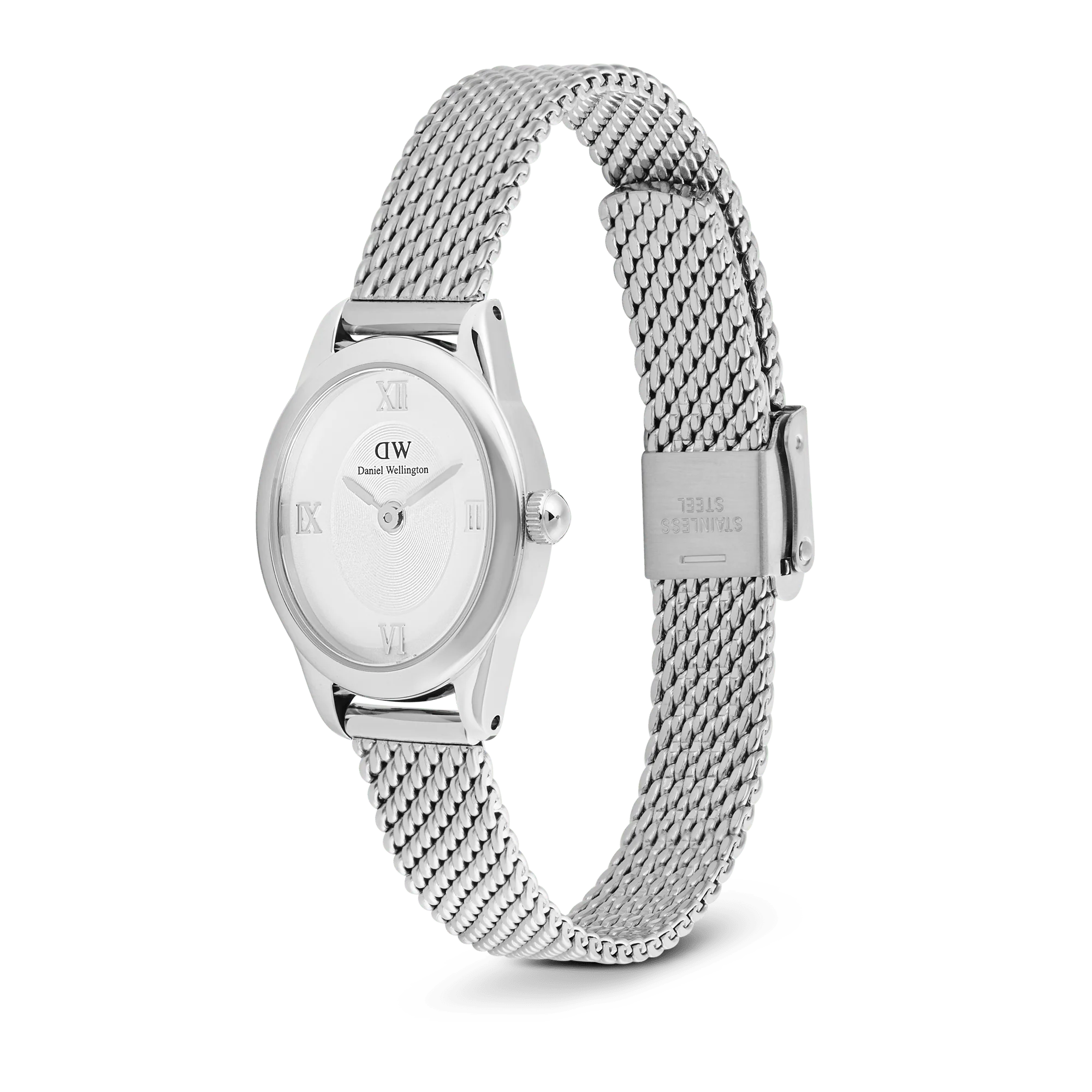 Ophelia Mini Mesh White Silver