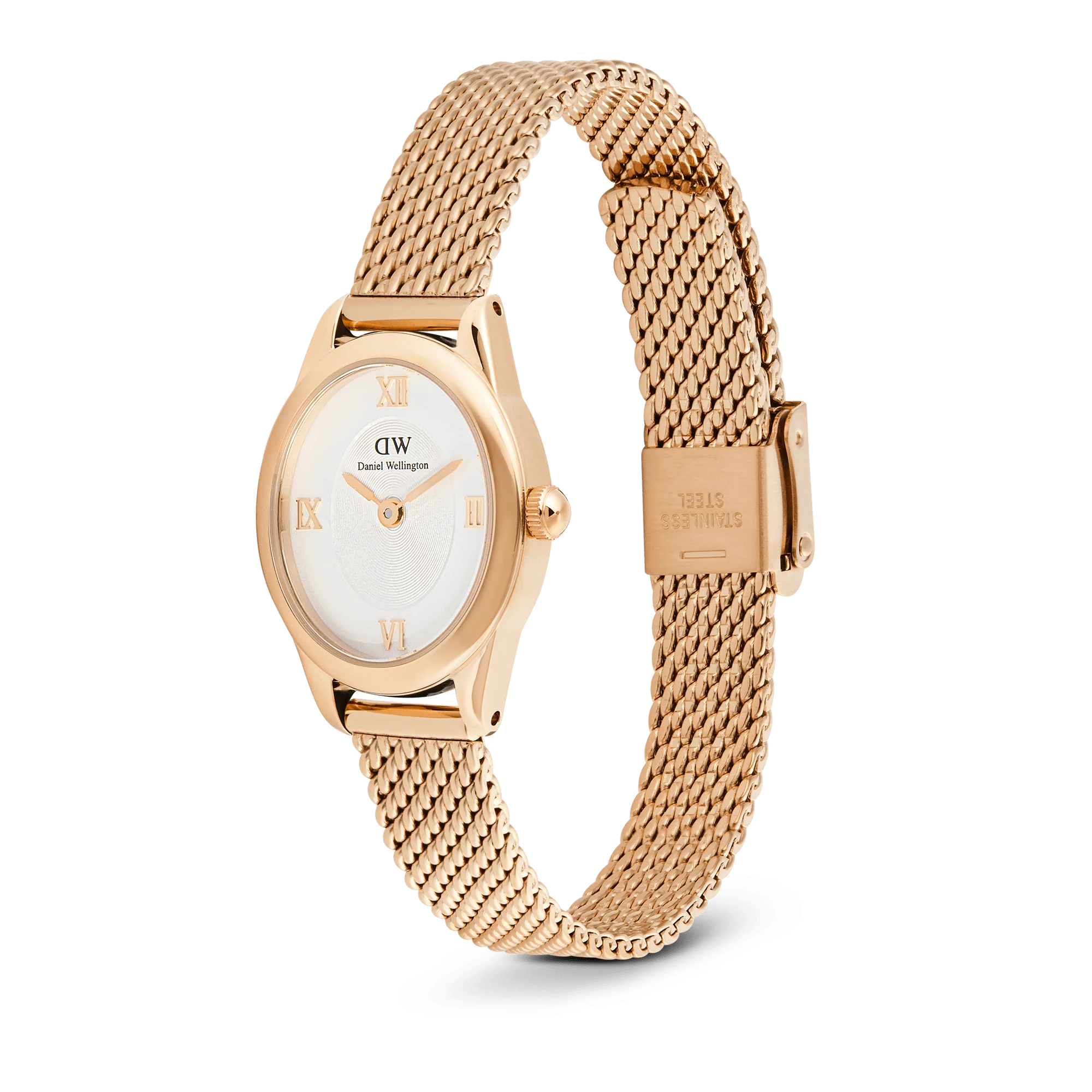 Ophelia Mini Mesh White Rose Gold
